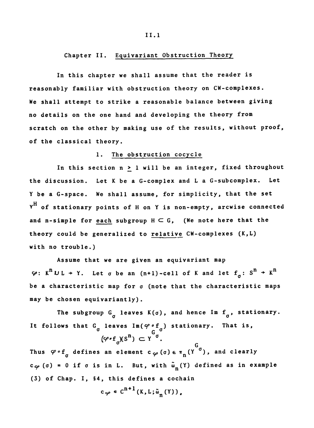 Equivariant Obstruction Theory