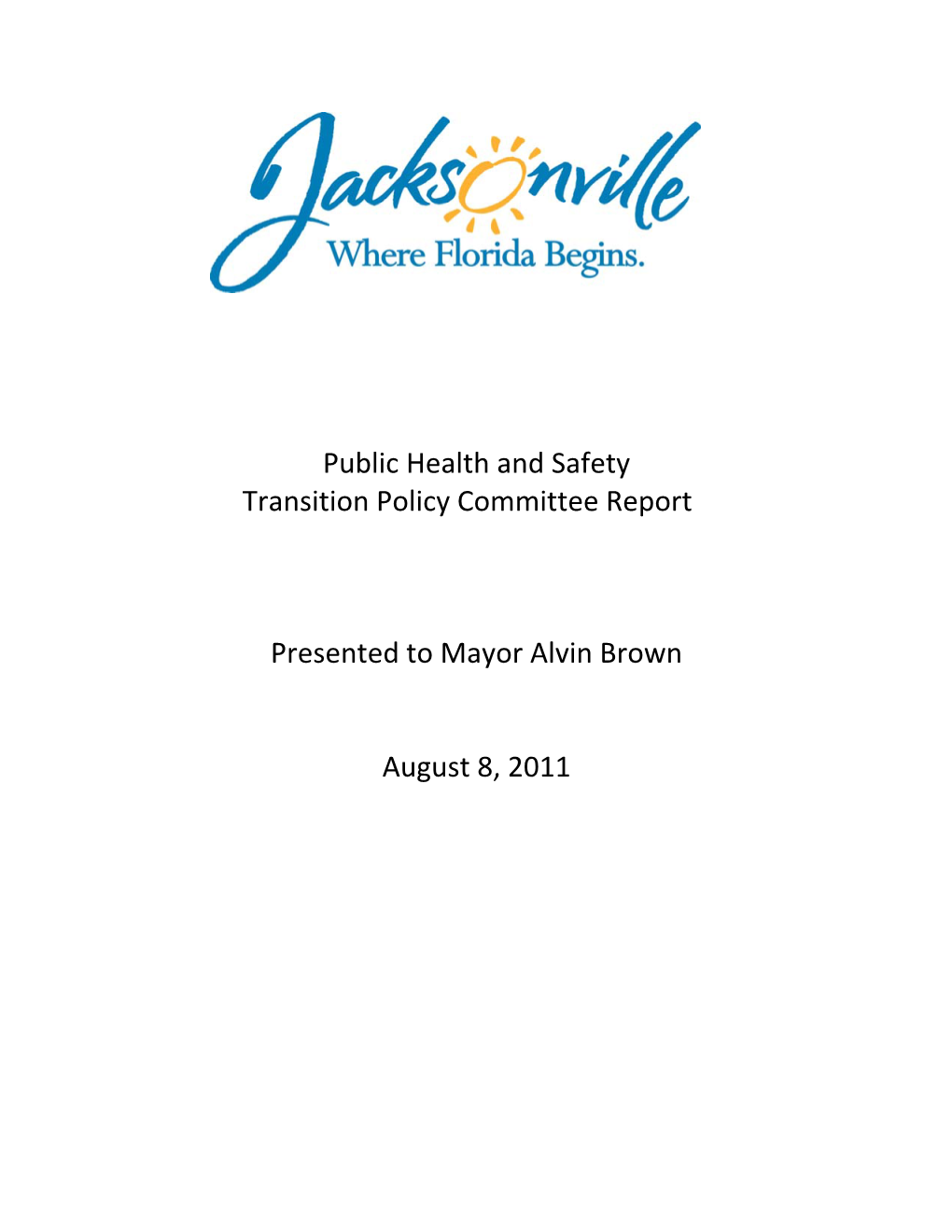 Public Health and Safety Transition Committee Report Final