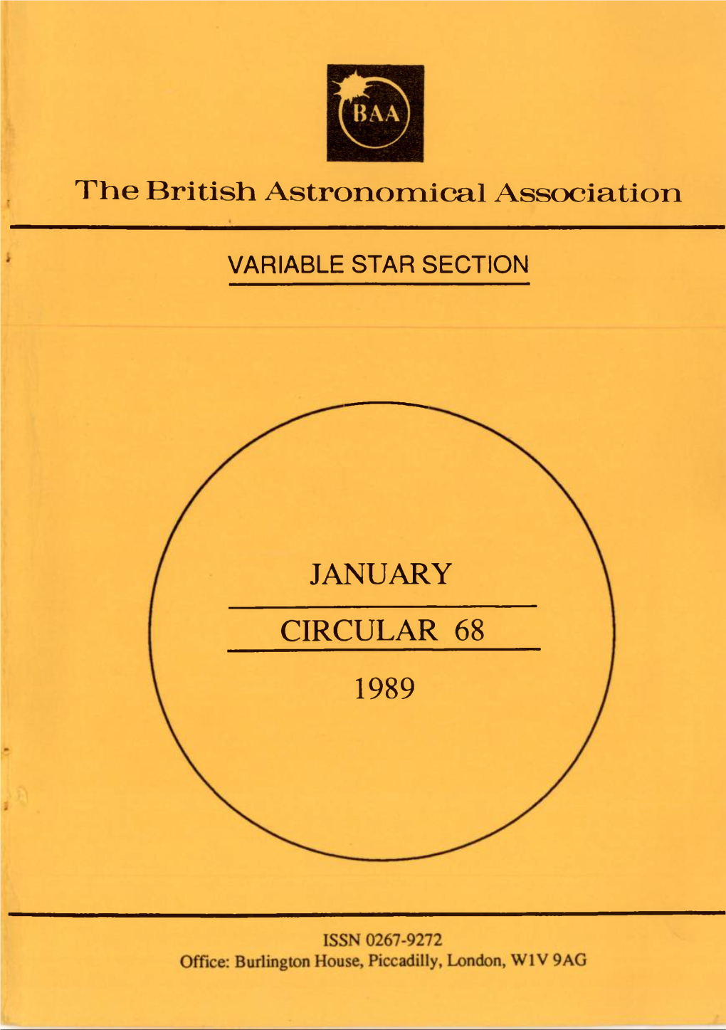 Variable Star Section Circular 68