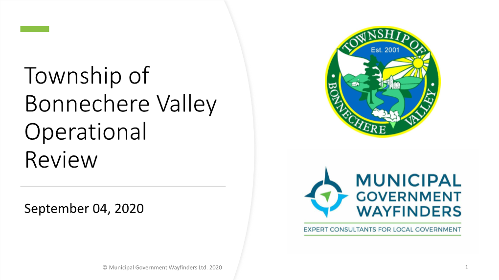 Township of Bonnechere Valley Operational Review