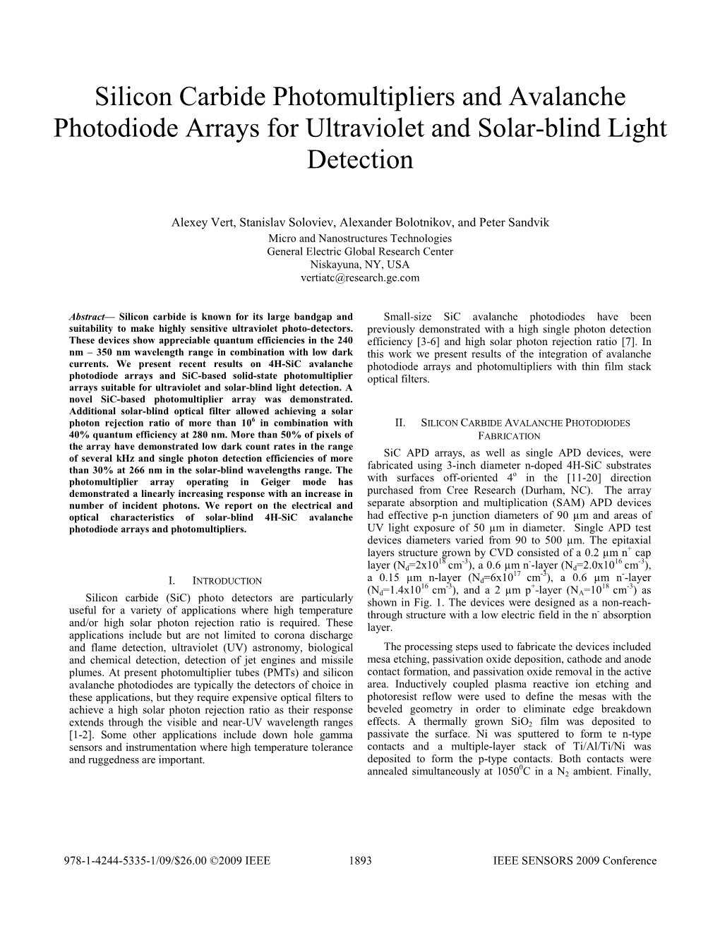 Silicon Carbide Photomultipliers and Avalanche Photodiode Arrays for Ultraviolet and Solar-Blind Light Detection