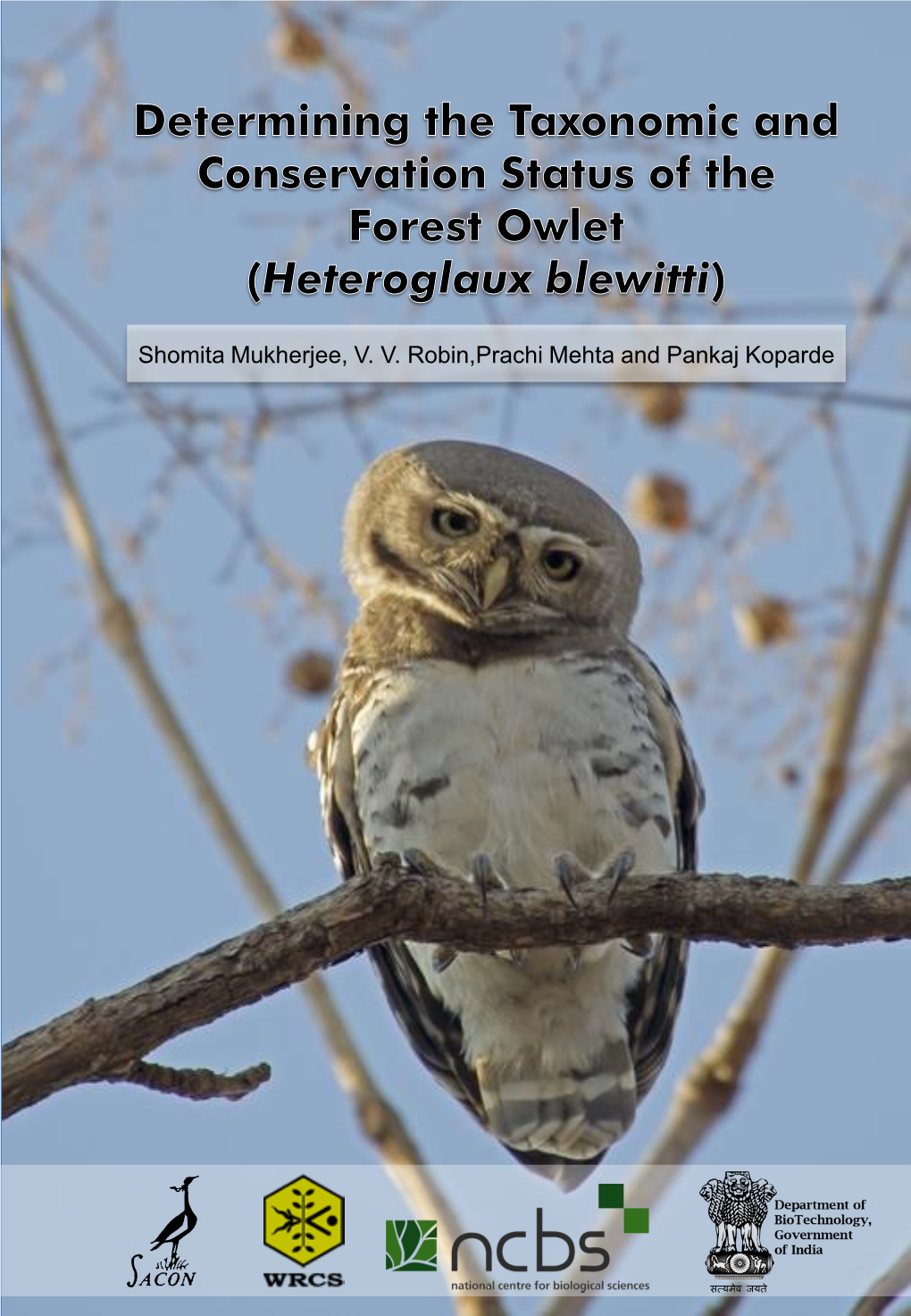 Shomita Mukherjee, V. V. Robin,Prachi Mehta and Pankaj Koparde Determining the Taxonomic and Conservation Status of the Forest Owlet (Heteroglaux Blewitti)