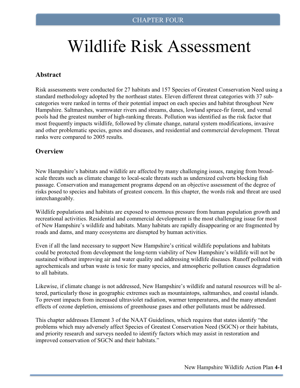 Wildlife Risk Assessment