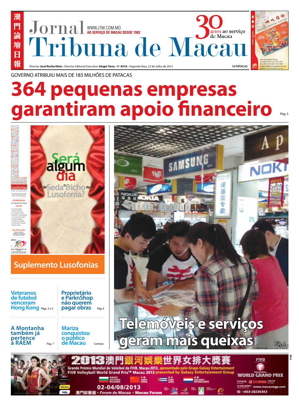 364 Pequenas Empresas Garantiram Apoio Financeiro