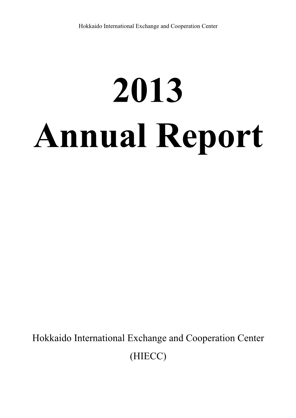 2013 Annual Report