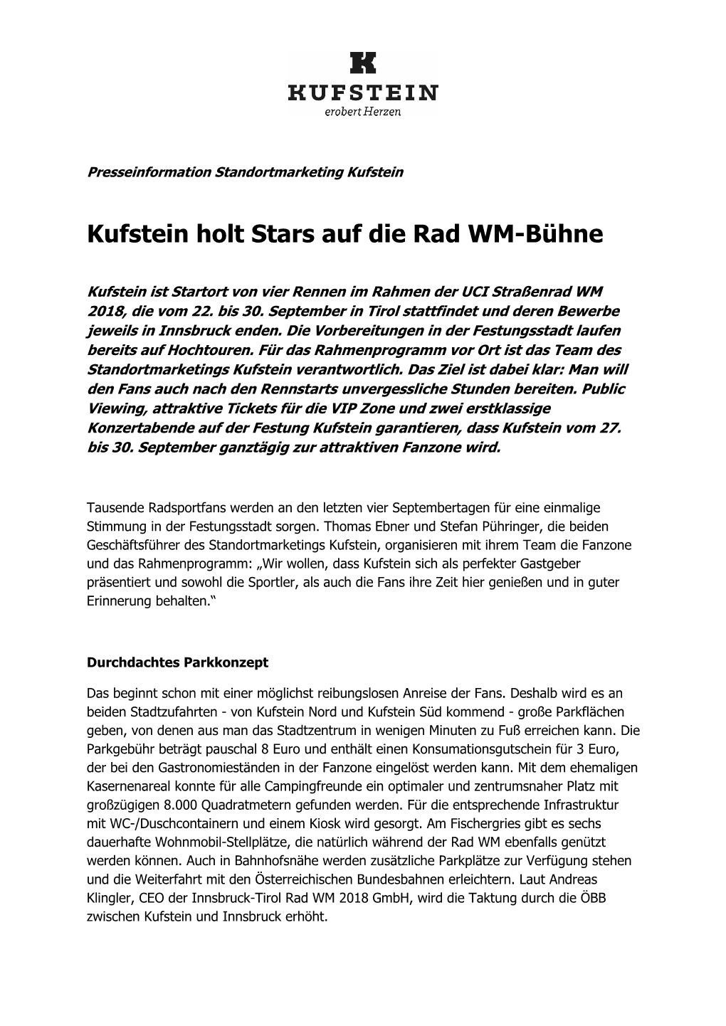 Kufstein Holt Stars Auf Die Rad WM-Bühne