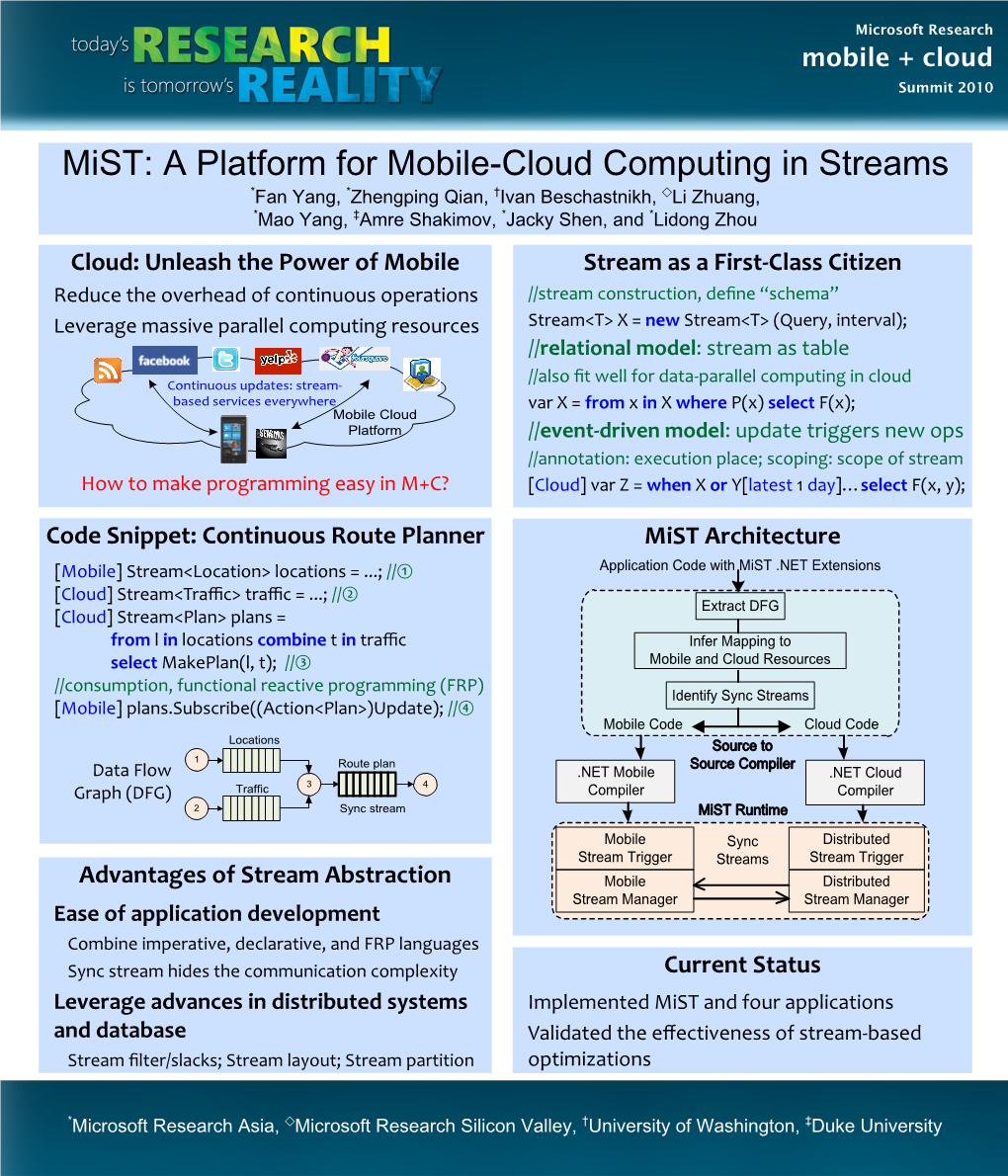 Cloud: Unleash the Power of Mobile Mist Architecture