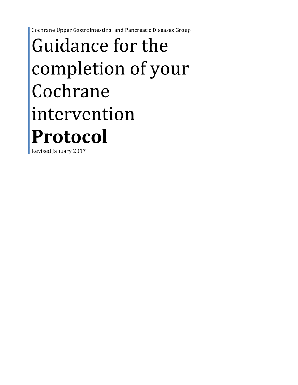 PROTOCOL Guidance for Completion s2