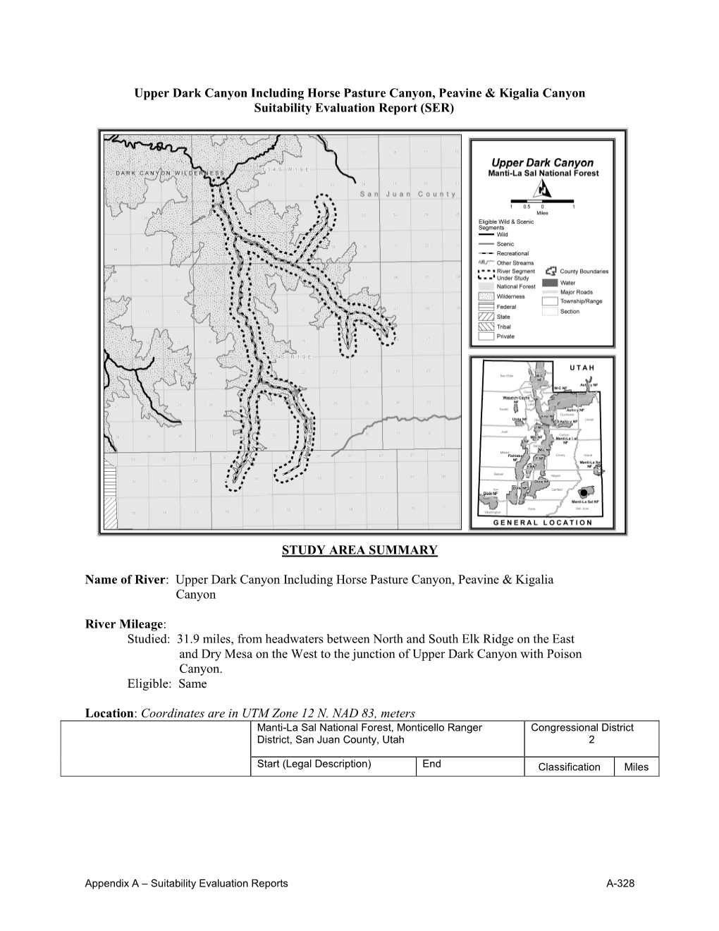 Upper Dark Canyon Including Horse Pasture Canyon, Peavine & Kigalia