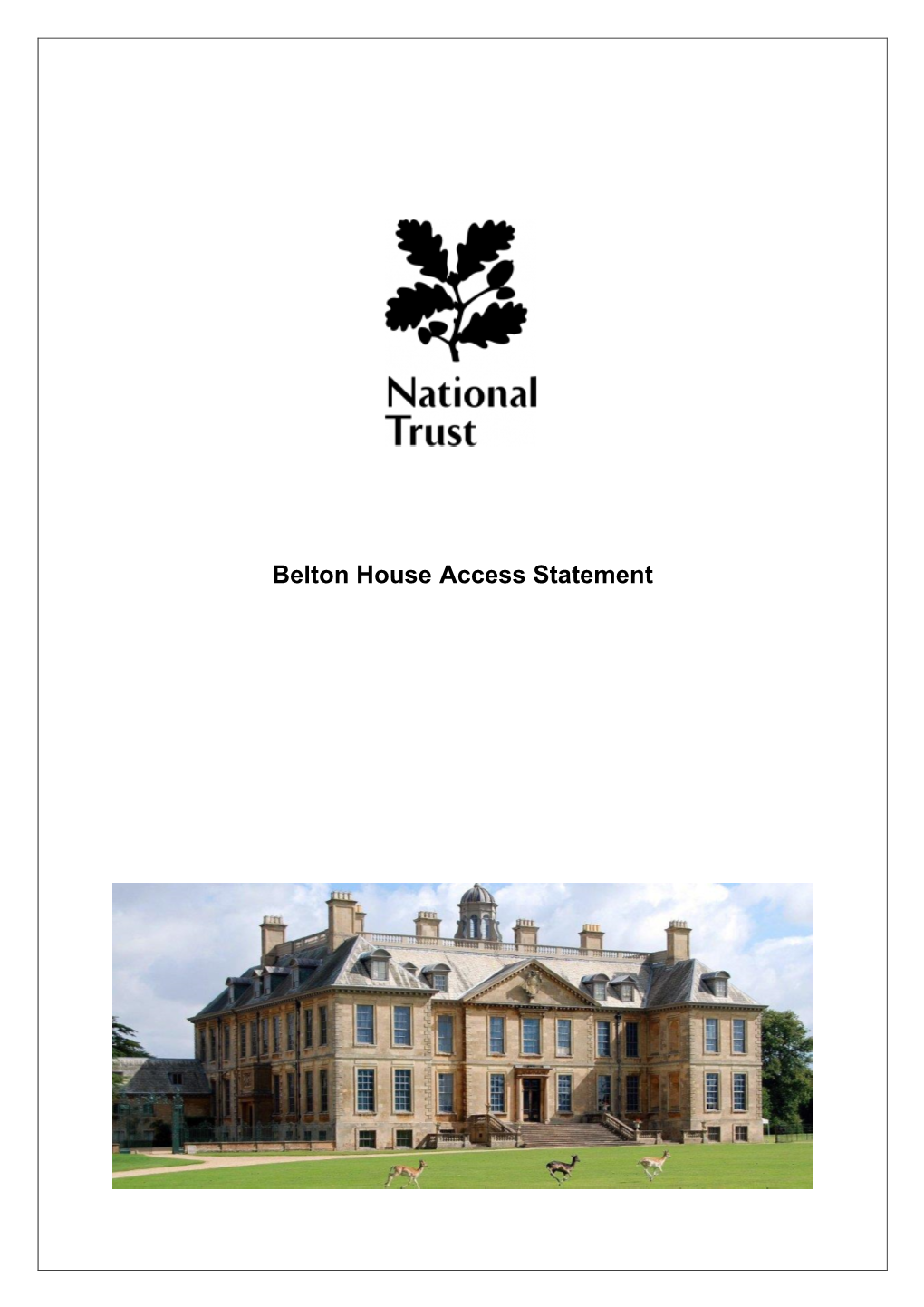 Belton House Access Statement