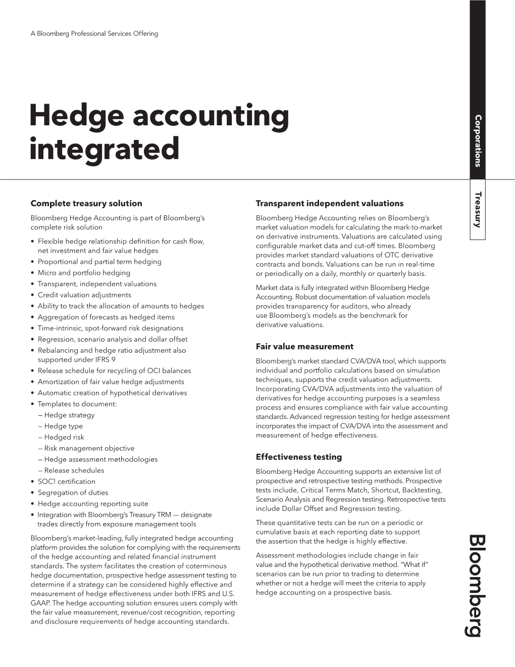 Hedge Accounting Integrated Fact Sheet