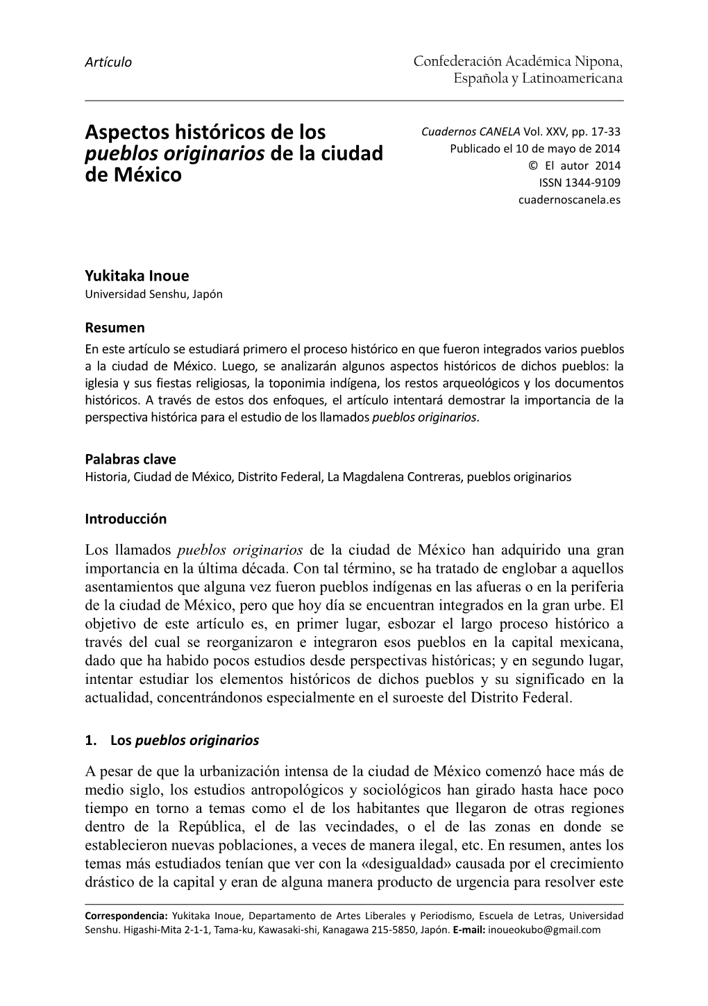 Aspectos Históricos De Los Pueblos Originarios De La Ciudad De México