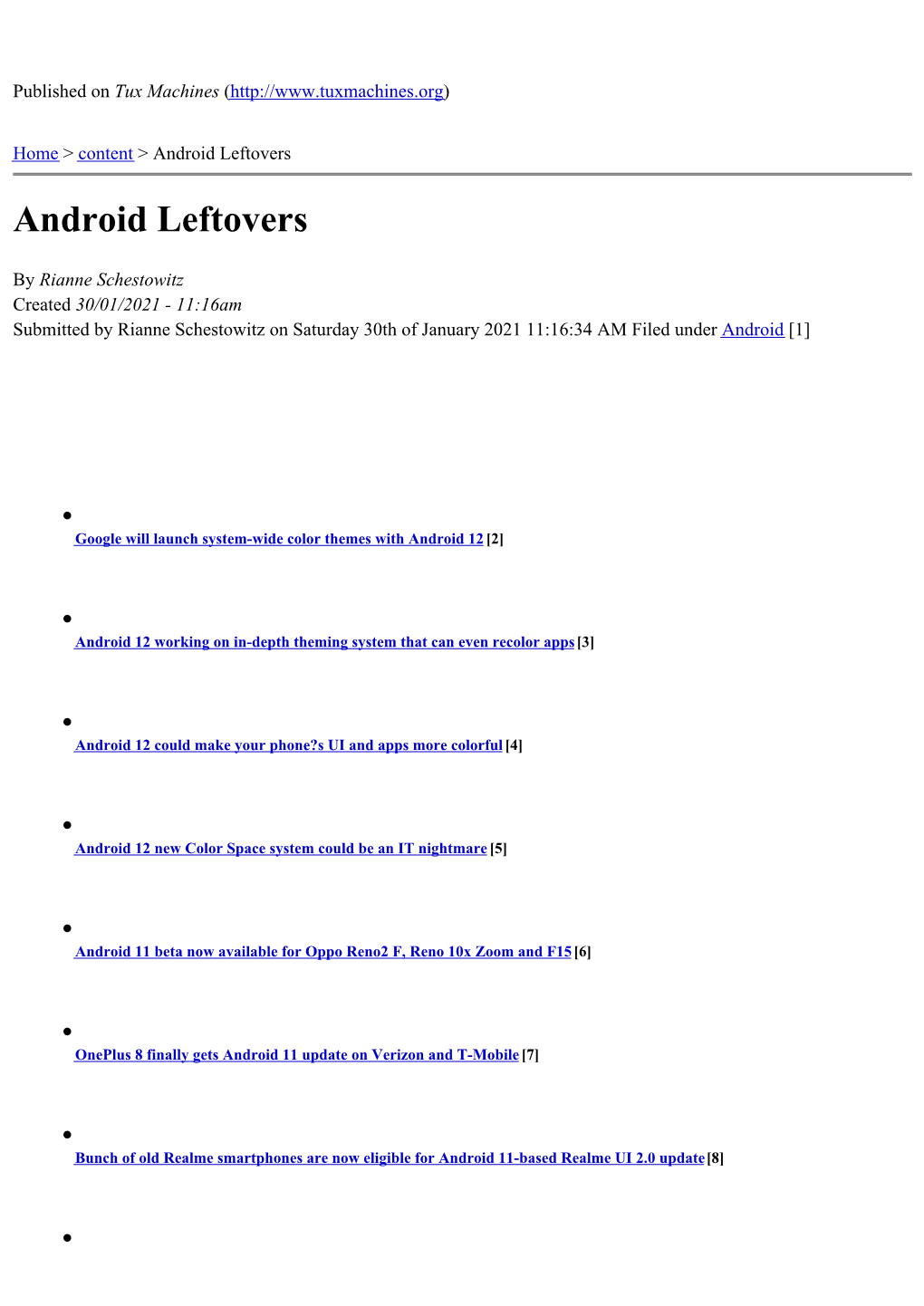 Android Leftovers