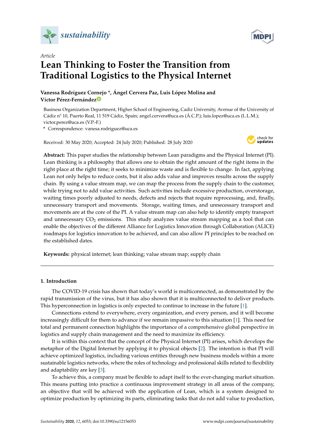 Lean Thinking to Foster the Transition from Traditional Logistics to the Physical Internet