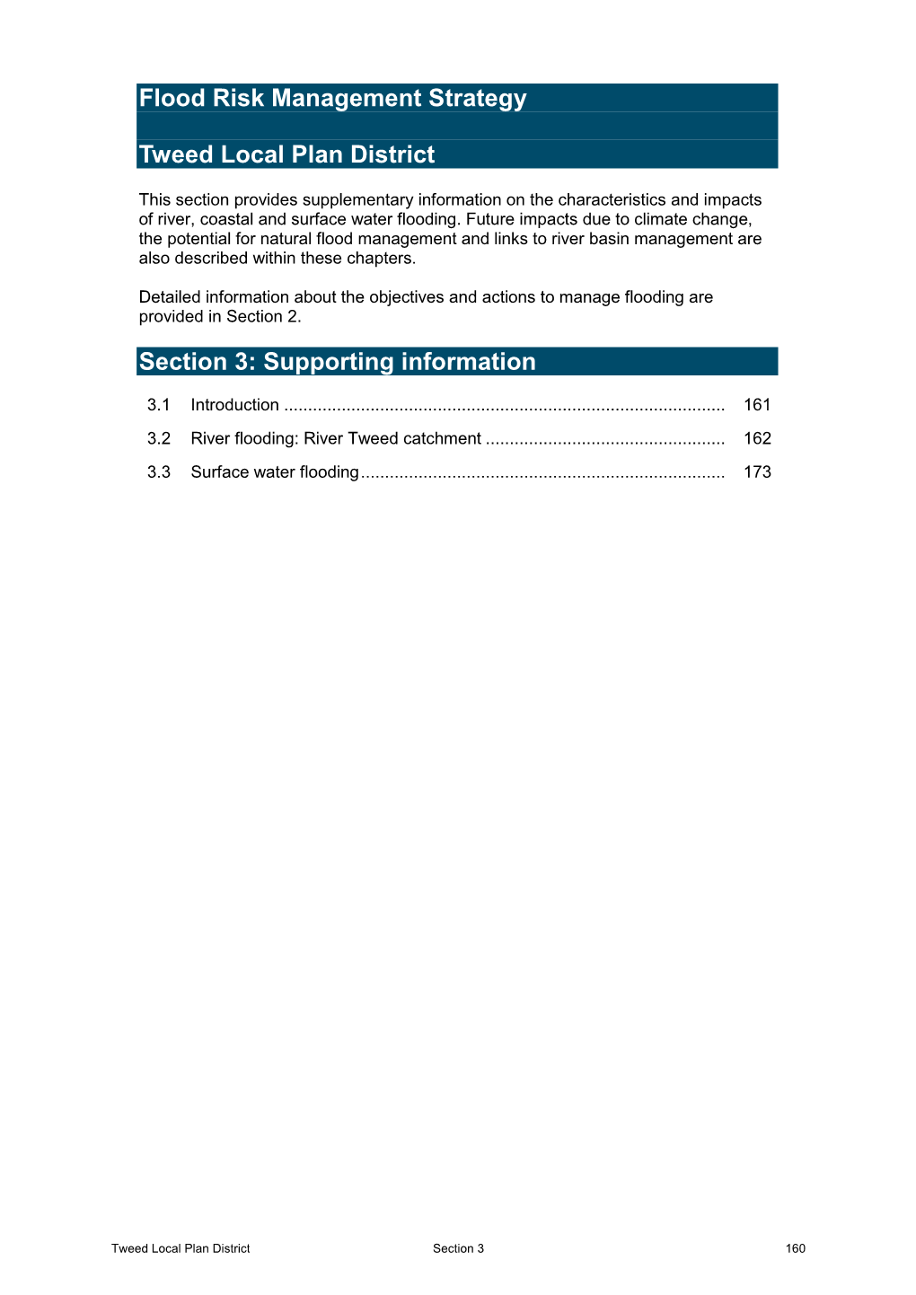 Flood Risk Management Strategy Tweed Local Plan District