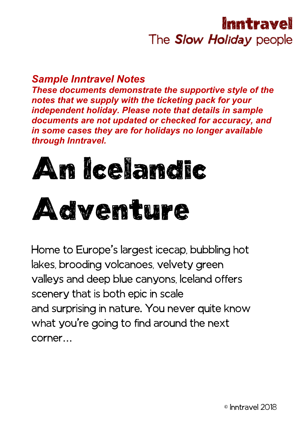 An Icelandic Adventure