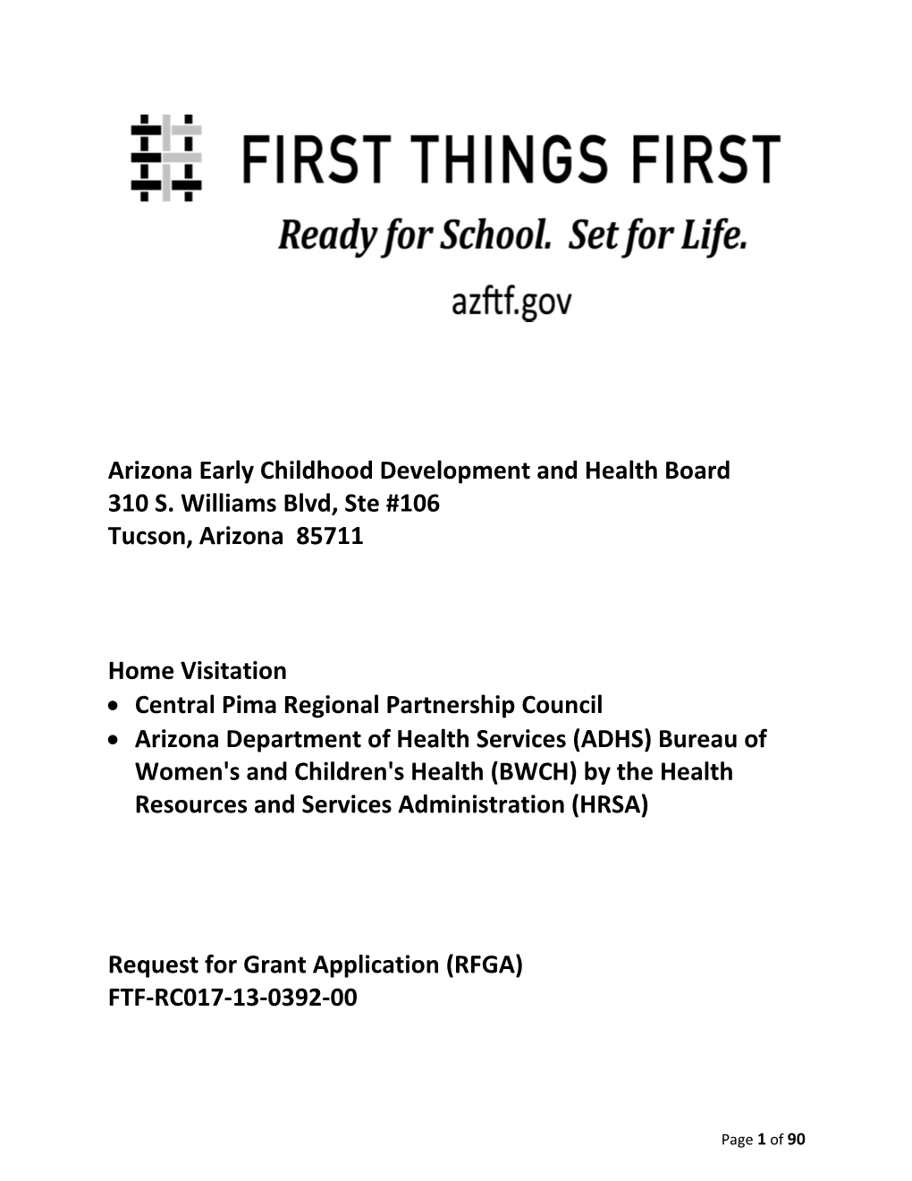 Arizona Early Childhood Development and Health Board s6