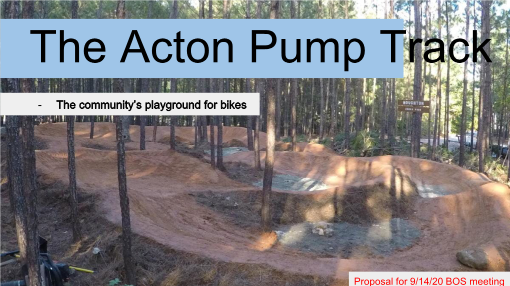 The Acton Pump Track