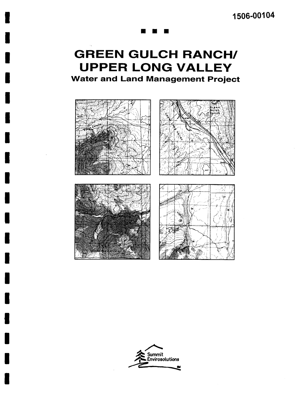 GREEN GULCH RANCHI UPPER LONG VALLEY Water and Land Management Project