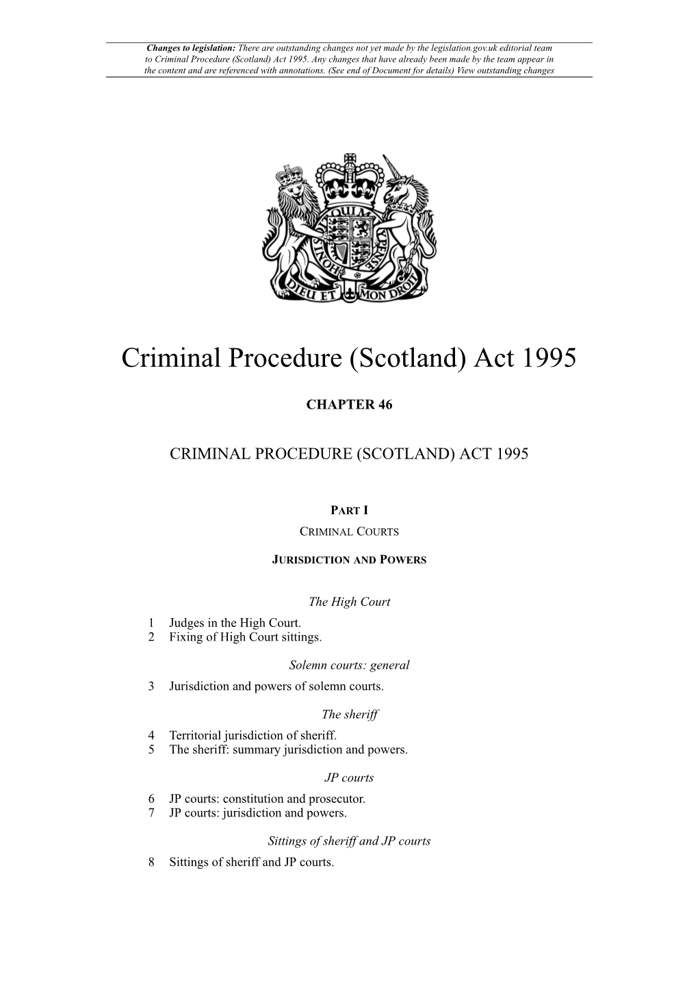 Criminal Procedure (Scotland) Act 1995