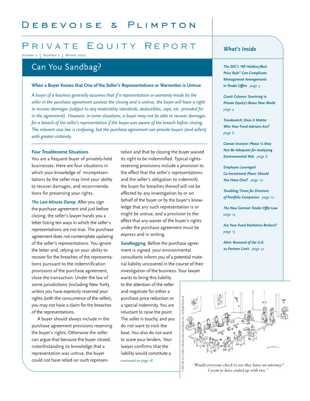 Private Equity Report