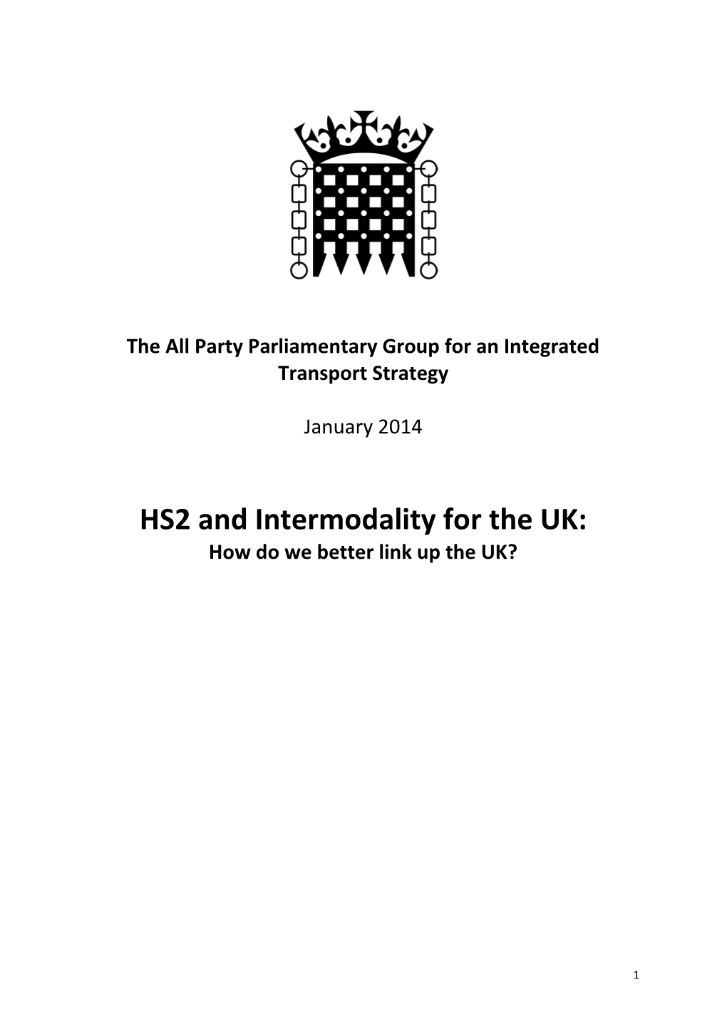 HS2 and Intermodality for the UK: How Do We Better Link up the UK?
