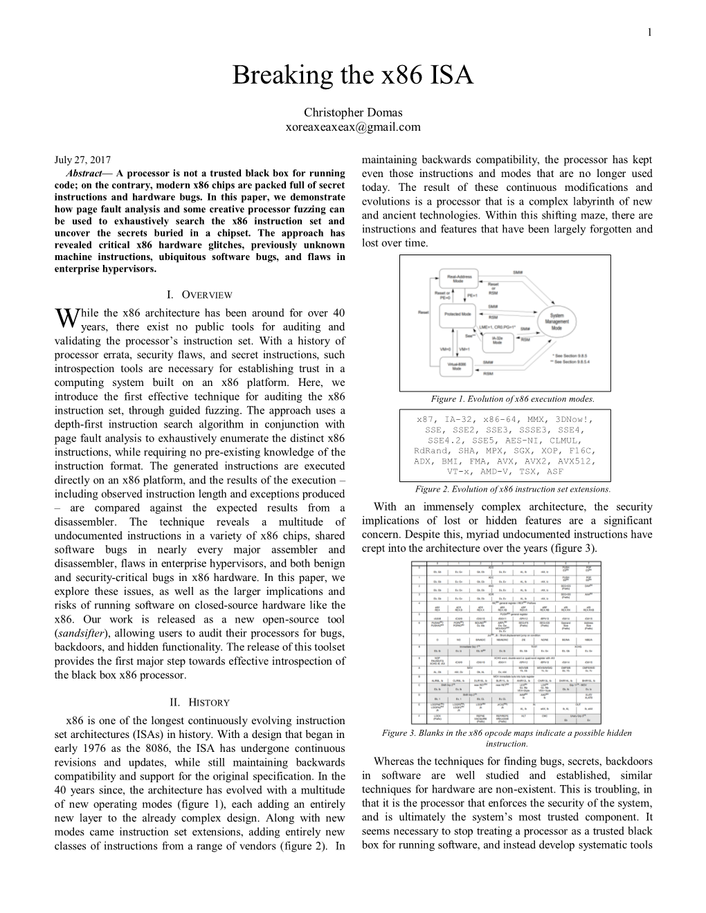 Breaking the X86 ISA W