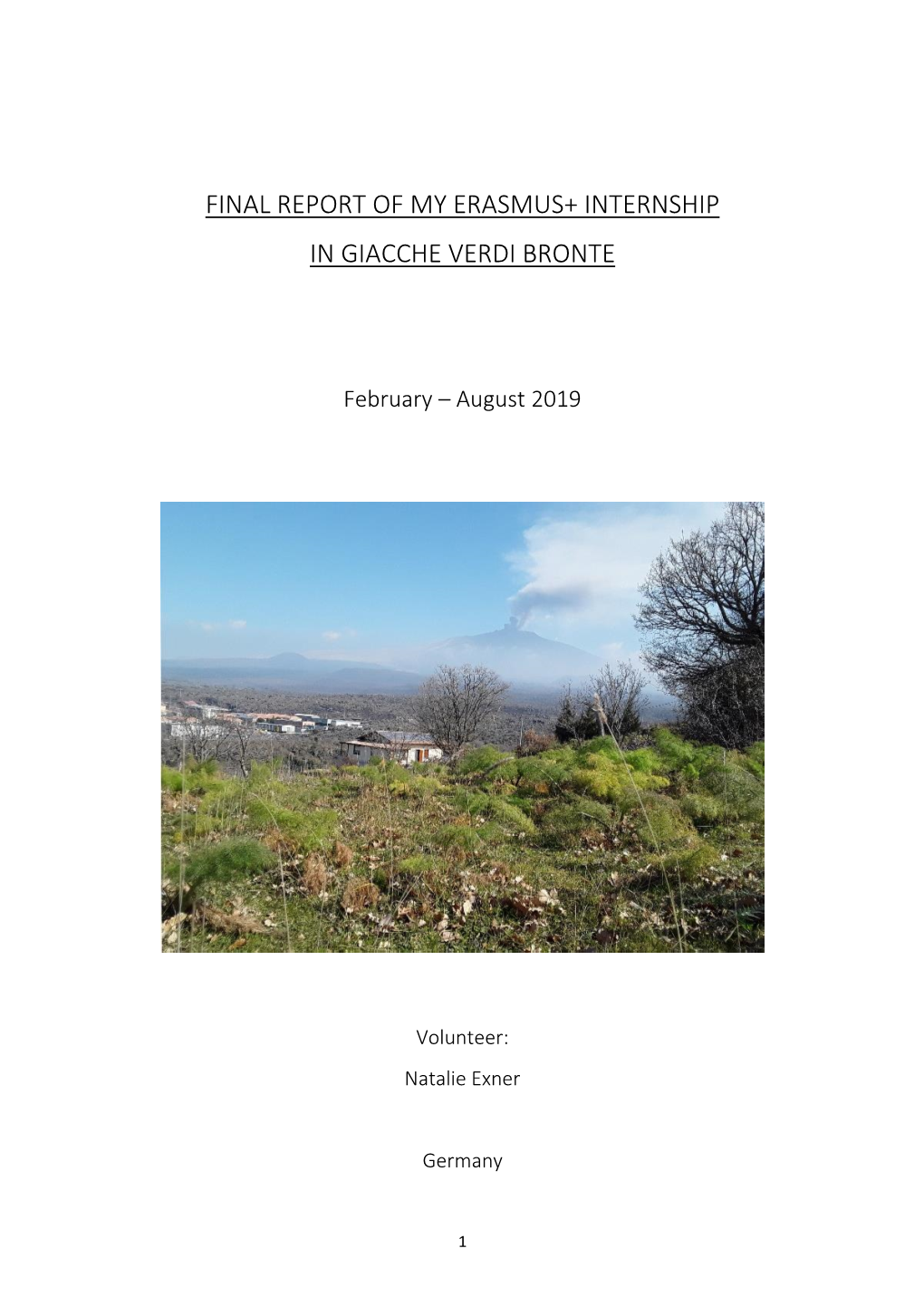 Final Report of My Erasmus+ Internship in Giacche Verdi Bronte