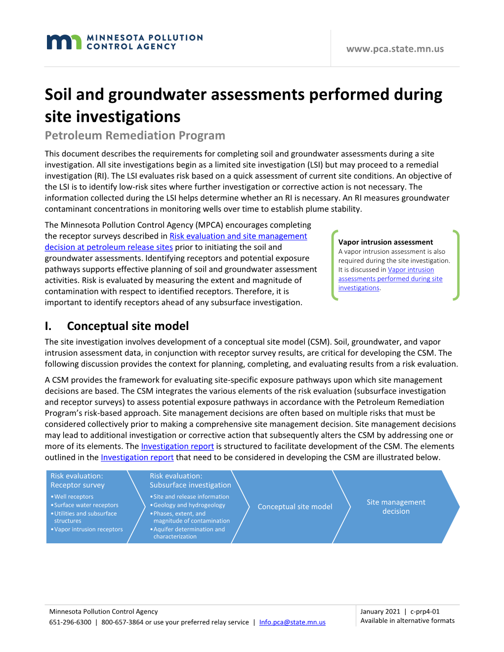 Soil and Groundwater Assessments Performed During Site Investigations