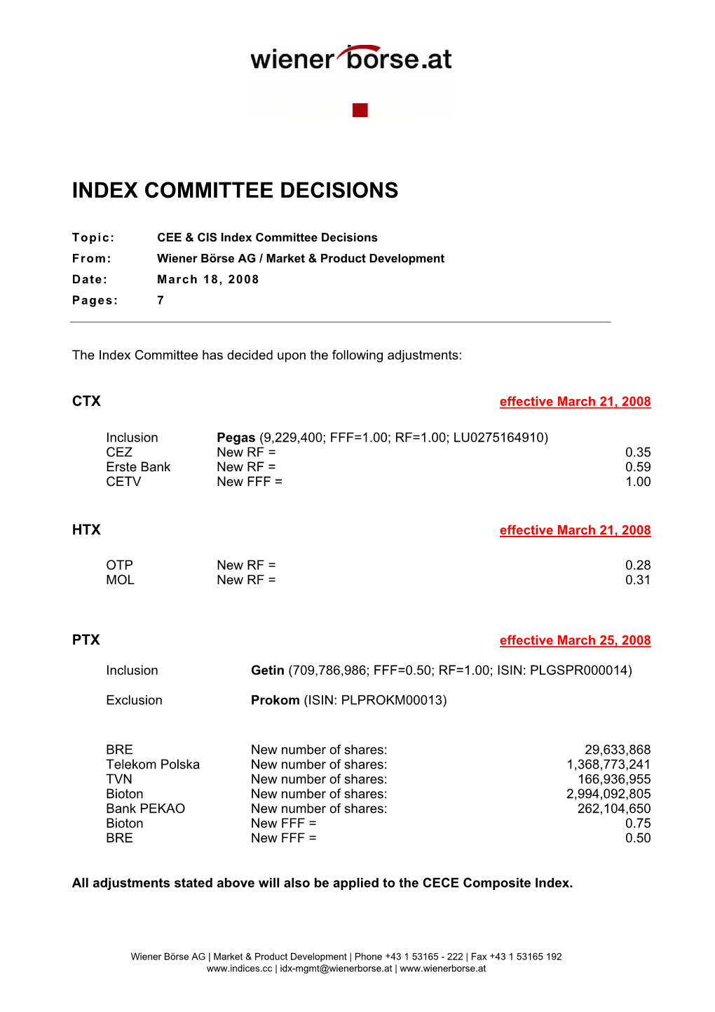 CEE CIS Committee Decision