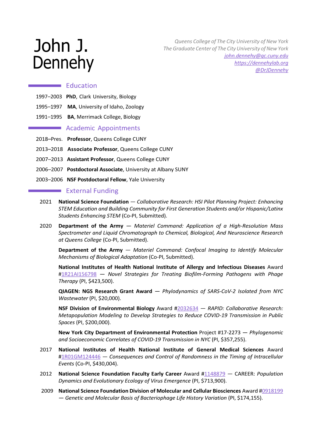 JJ Dennehy CV