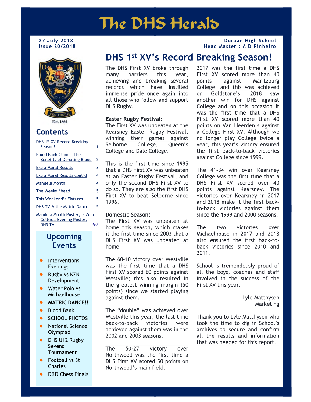 The DHS Herald