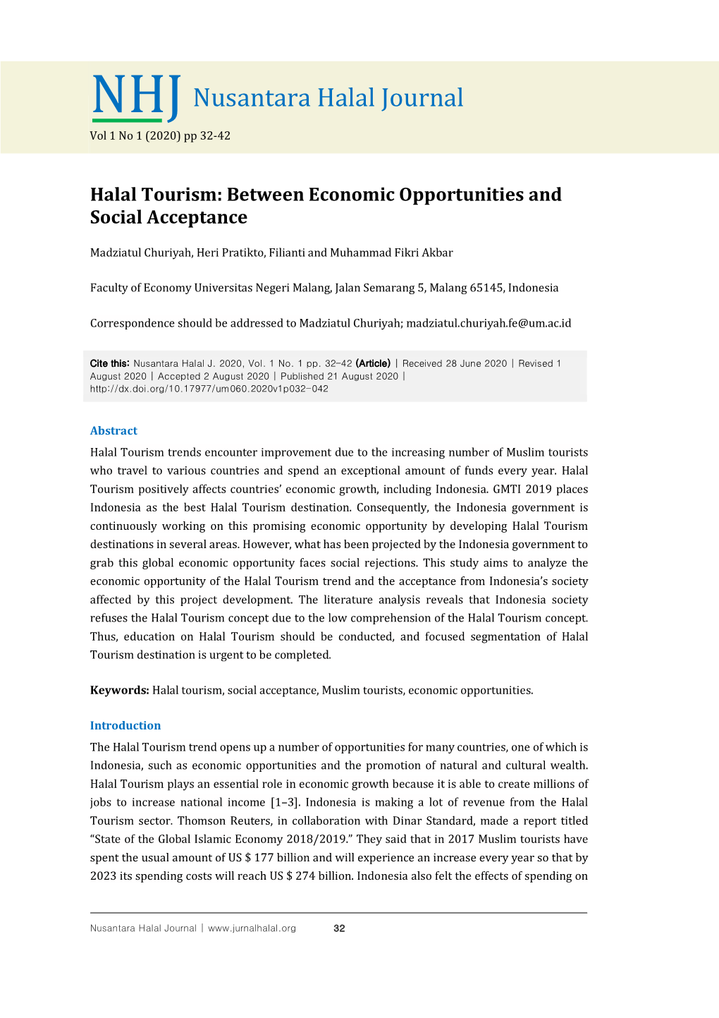 Halal Tourism: Between Economic Opportunities and Social Acceptance