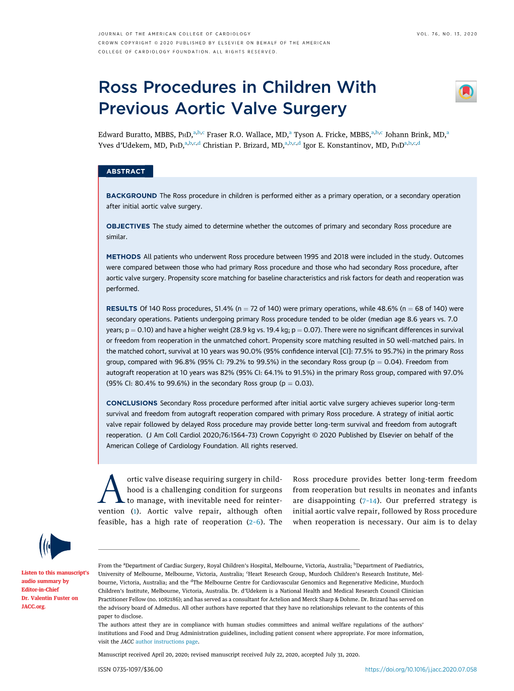 Ross Procedures in Children with Previous Aortic Valve Surgery