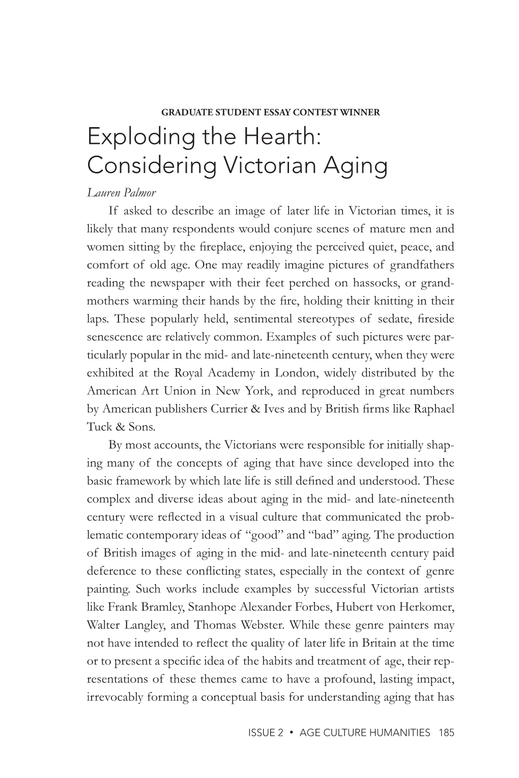 Considering Victorian Aging