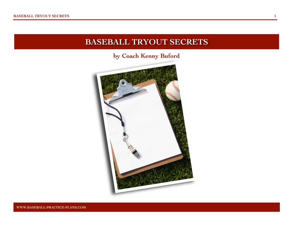 Baseball Tryout Secrets 1
