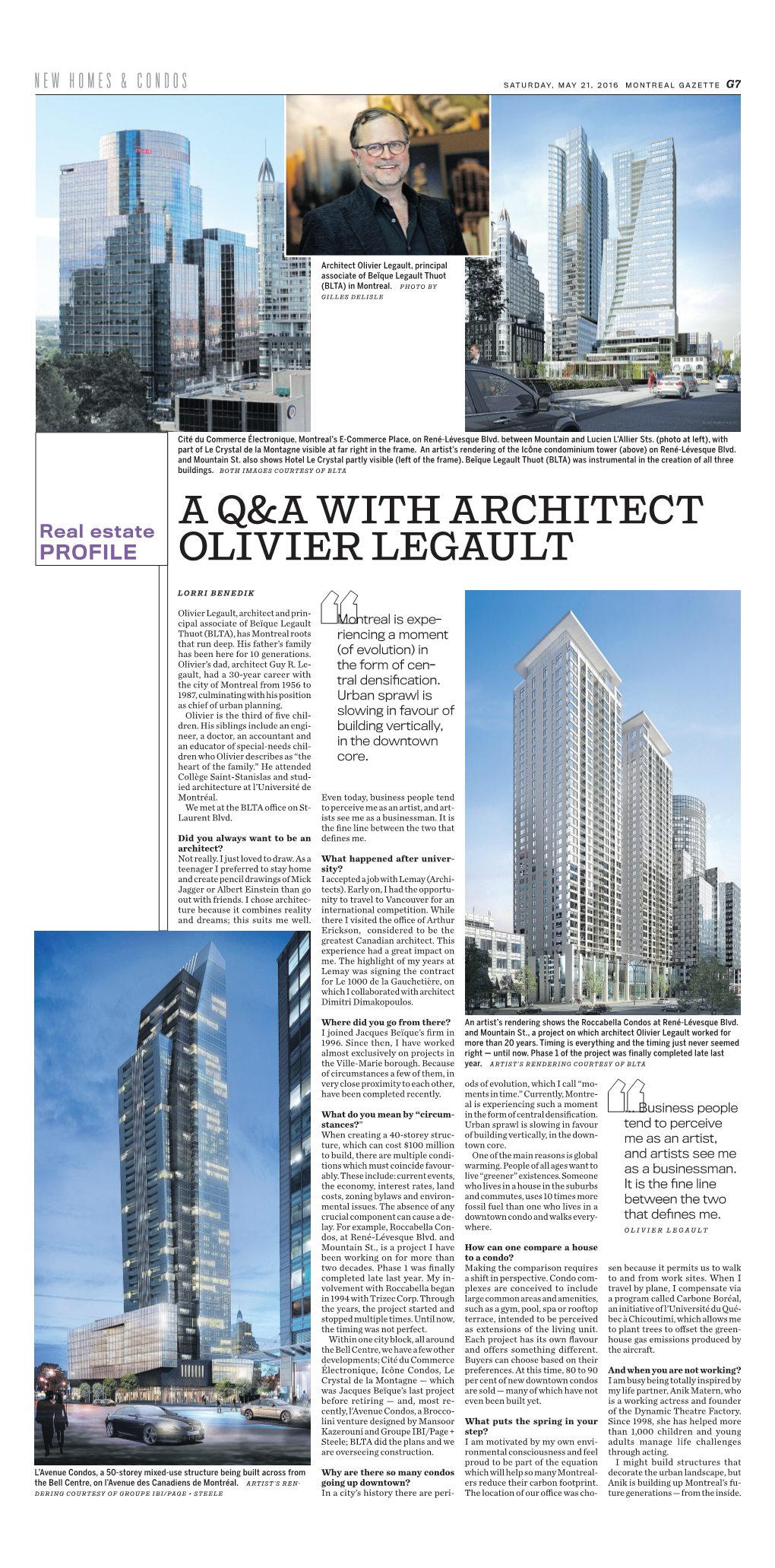 A Q&A with Architect Olivier Legault