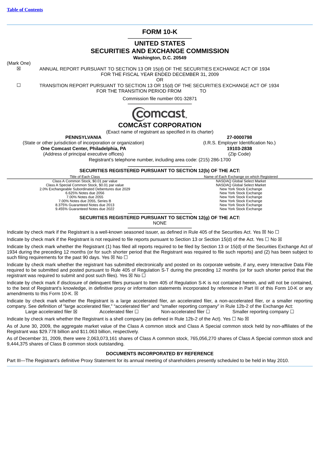 Form 10-K United States Securities and Exchange