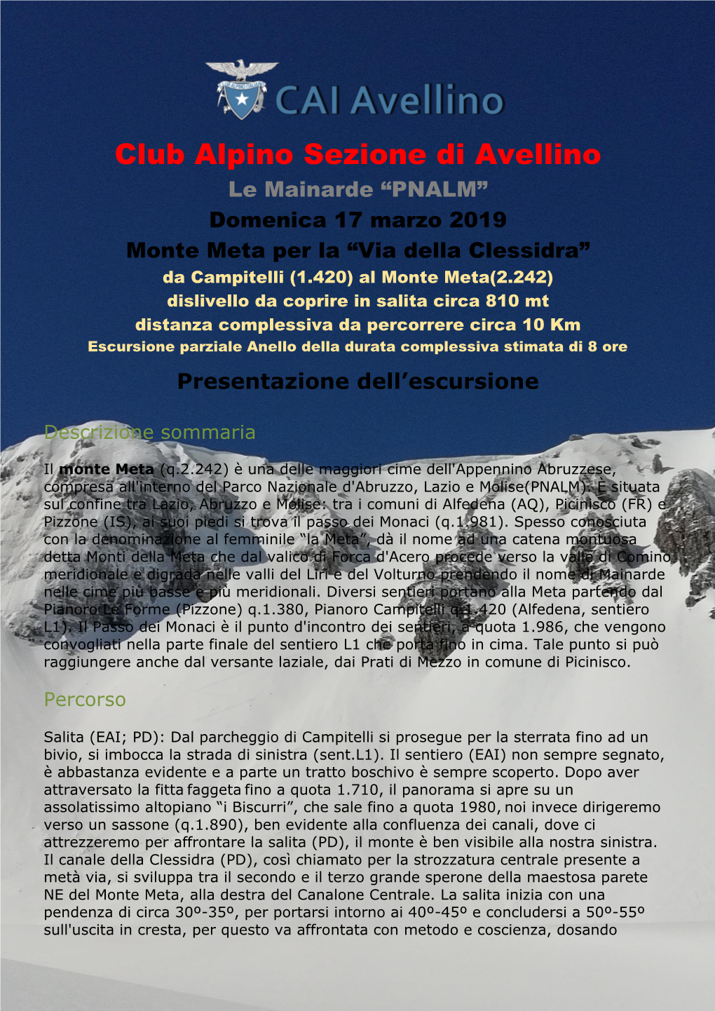 Club Alpino Sezione Di Avellino