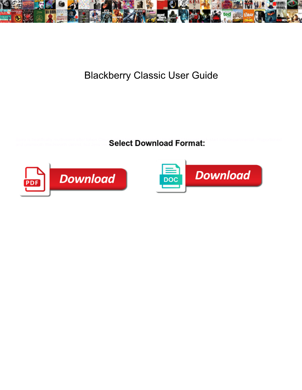 Blackberry Classic User Guide