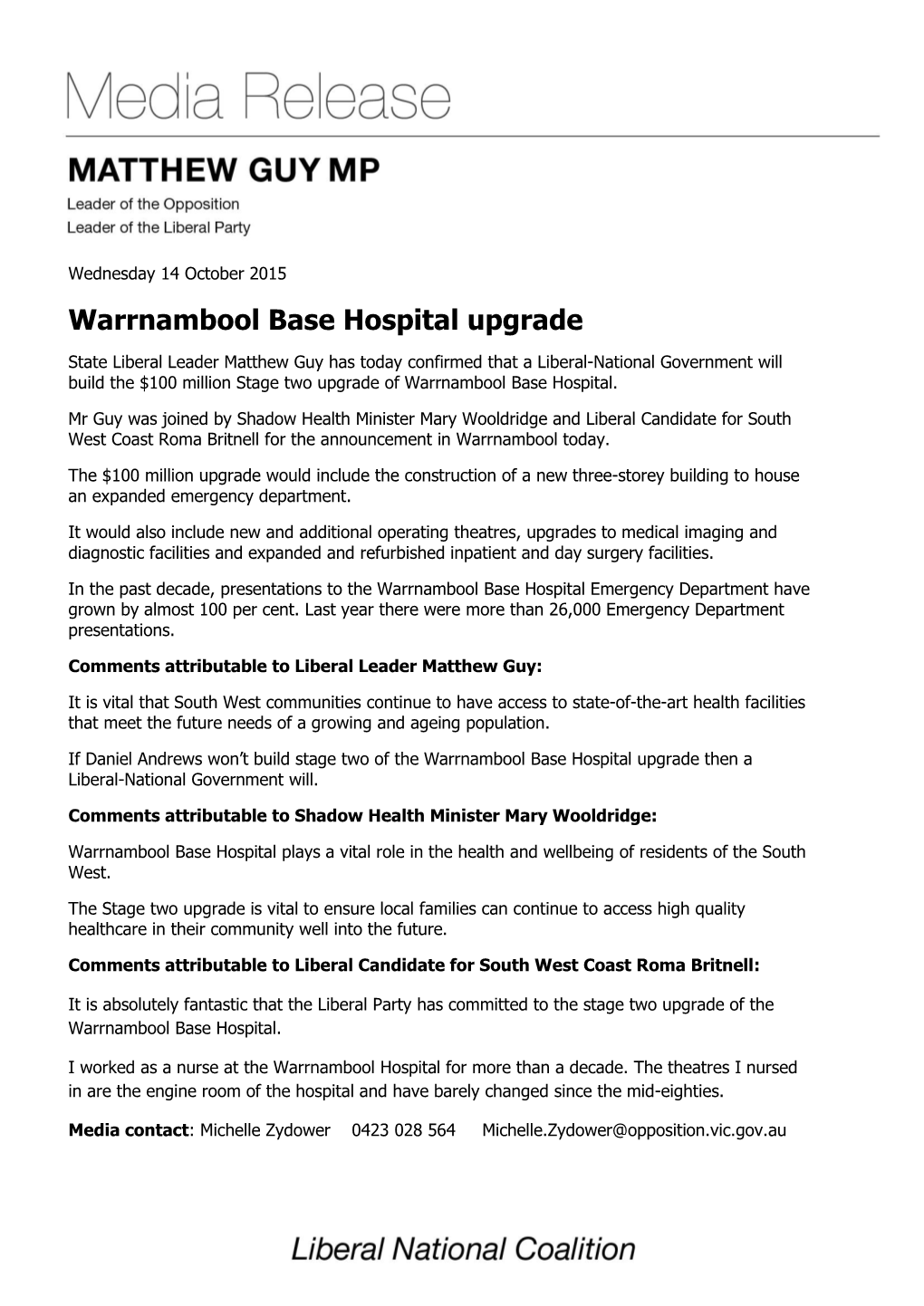 Warrnambool Base Hospital Upgrade