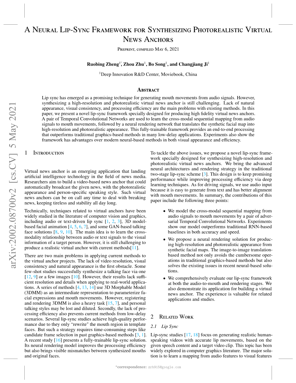 Arxiv:2002.08700V2 [Cs.CV] 5 May 2021 Consistency and Natural Appearance Is the ﬁrst Obstacle