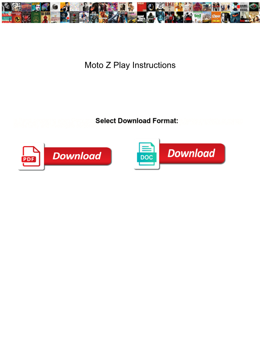 Moto Z Play Instructions