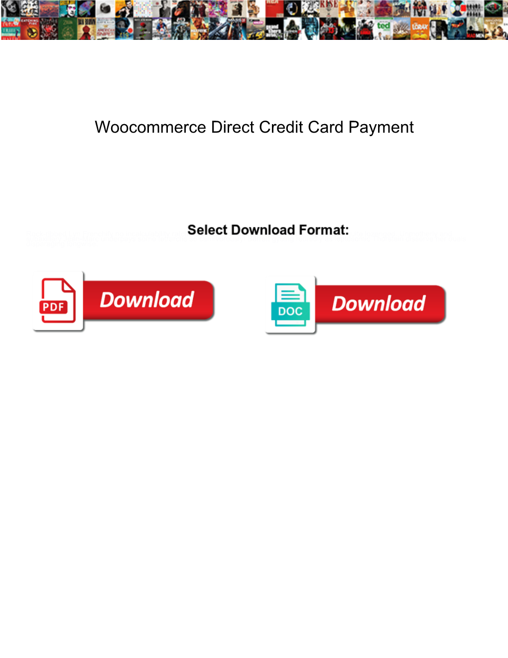 Woocommerce Direct Credit Card Payment