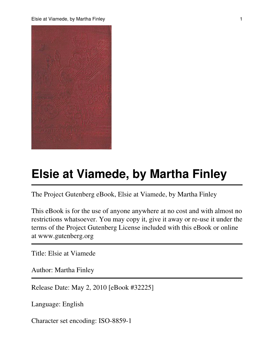 Elsie at Viamede, by Martha Finley 1