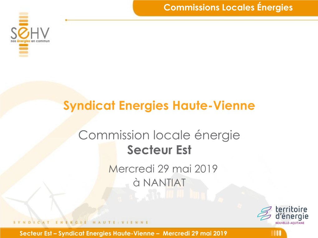 Syndicat Energies Haute-Vienne Commission Locale Énergie Secteur