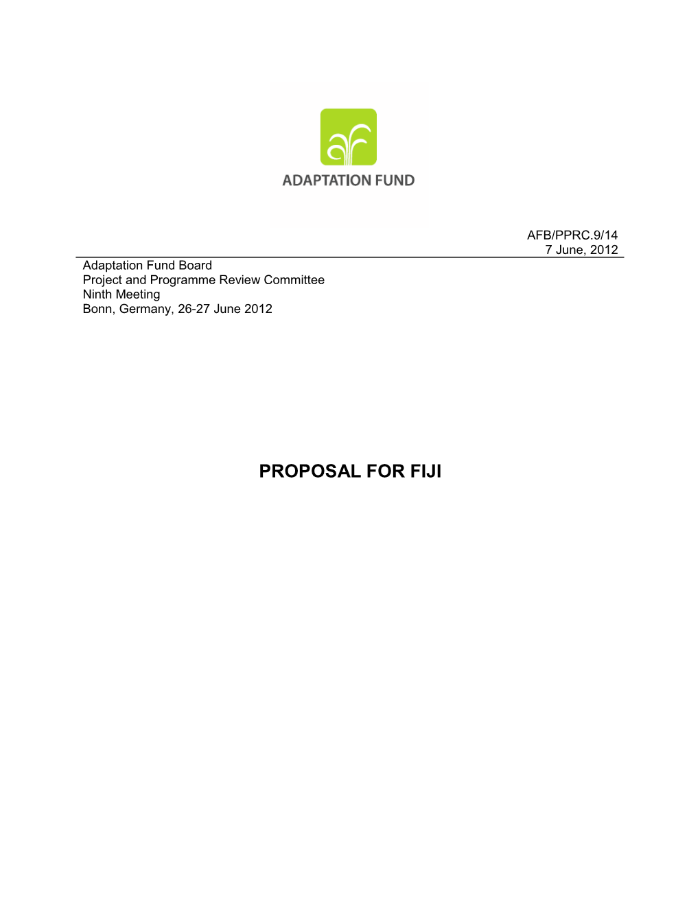 AFB.PPRC .9.14 Proposal for Fiji.Pdf
