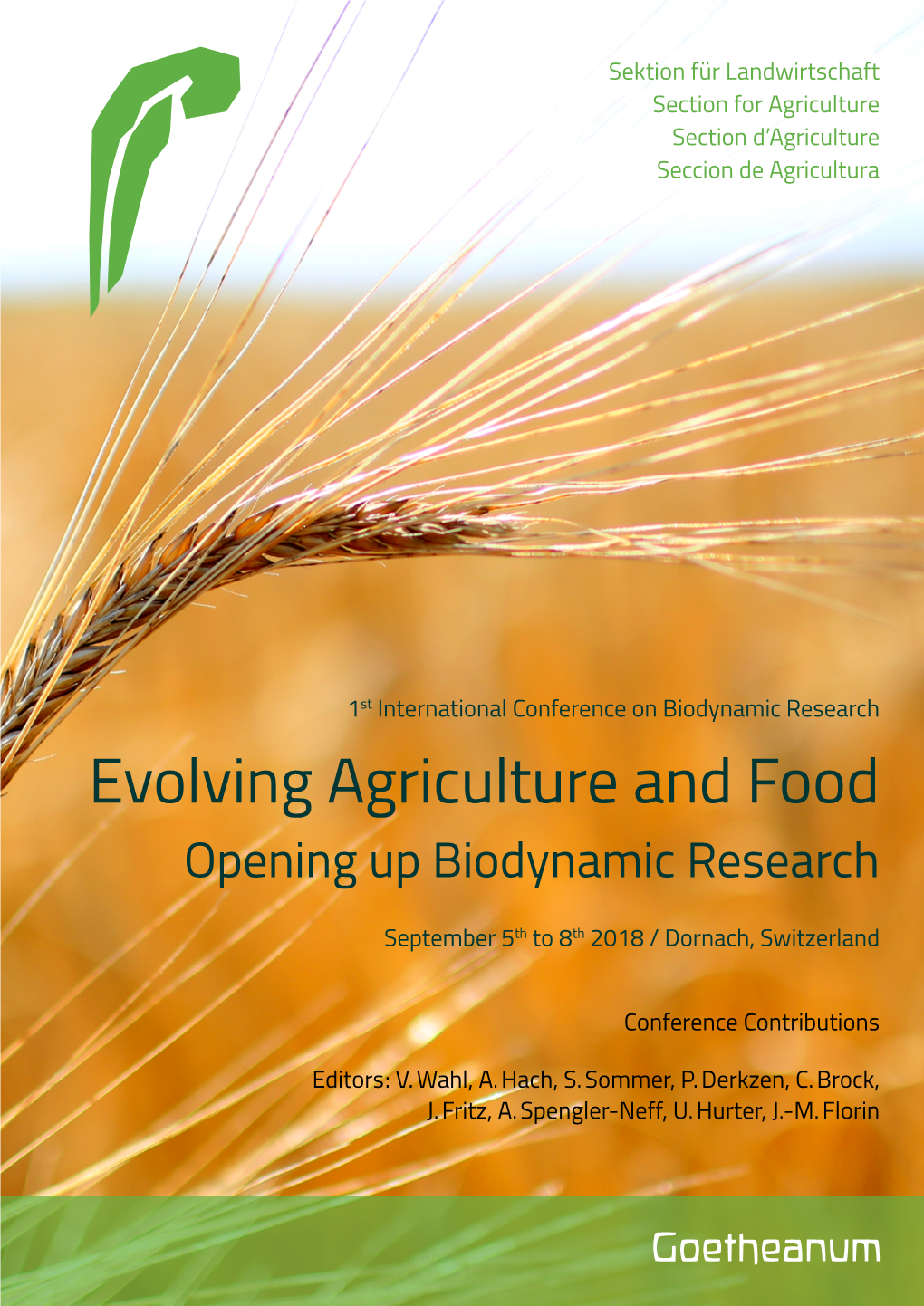 Evolving Agriculture and Food Opening up Biodynamic Research