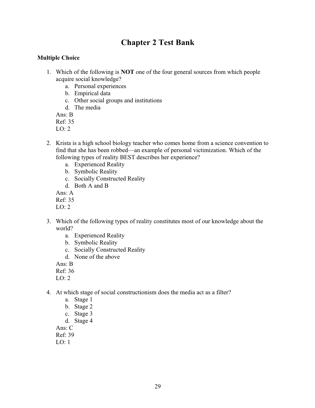 Chapter 2 Test Bank s1