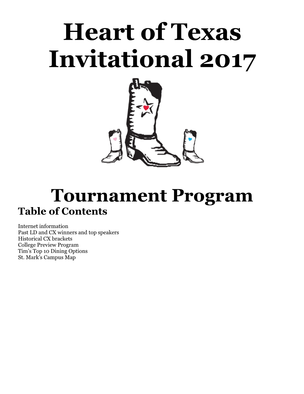 Heart of Texas Invitational 2017